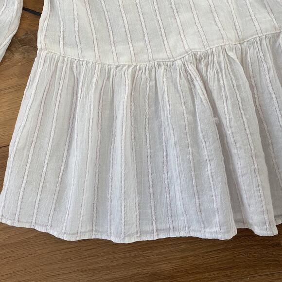 Madewell Cream Peplum Top Small - Picture 5 of 9